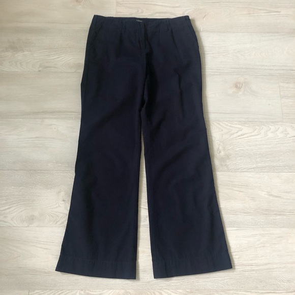 J. Crew Navy City Fit Cotton Wide Leg Flare Chino Pants - Picture 6 of 16